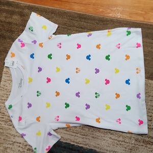 NWT Mickey Mouse Multi Color Tee
